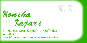 monika kajari business card